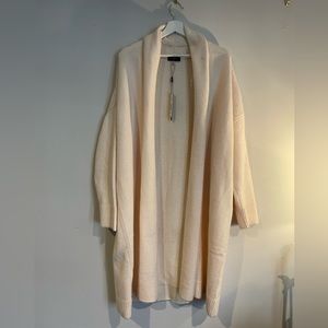 Open-front longline Cárdigan